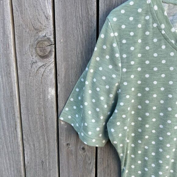 Mikarose blouse tshirt short sleeve polka dot size small - Picture 4 of 7
